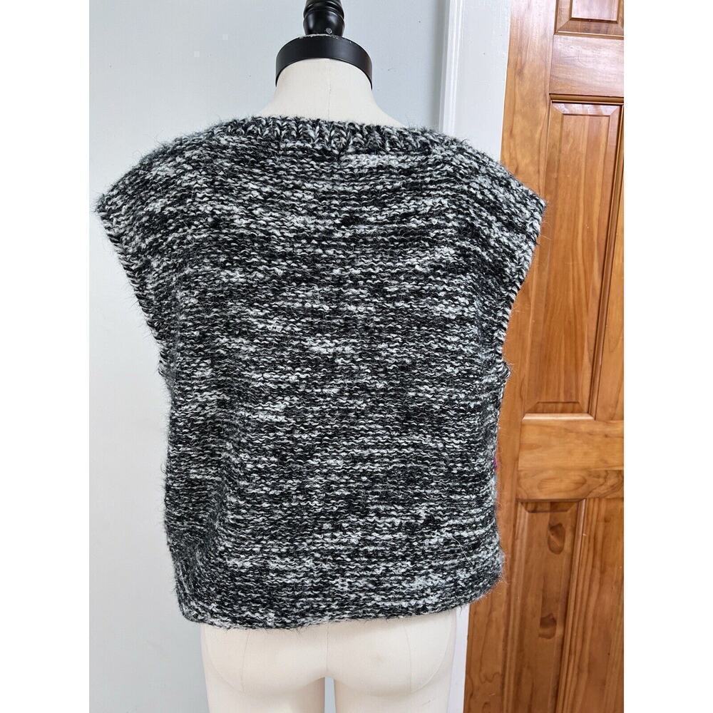 Vintage Chunky Knit Colorful Sweater Vest Y2K Patchwork Cozy Retro LG - Picture 4 of 7